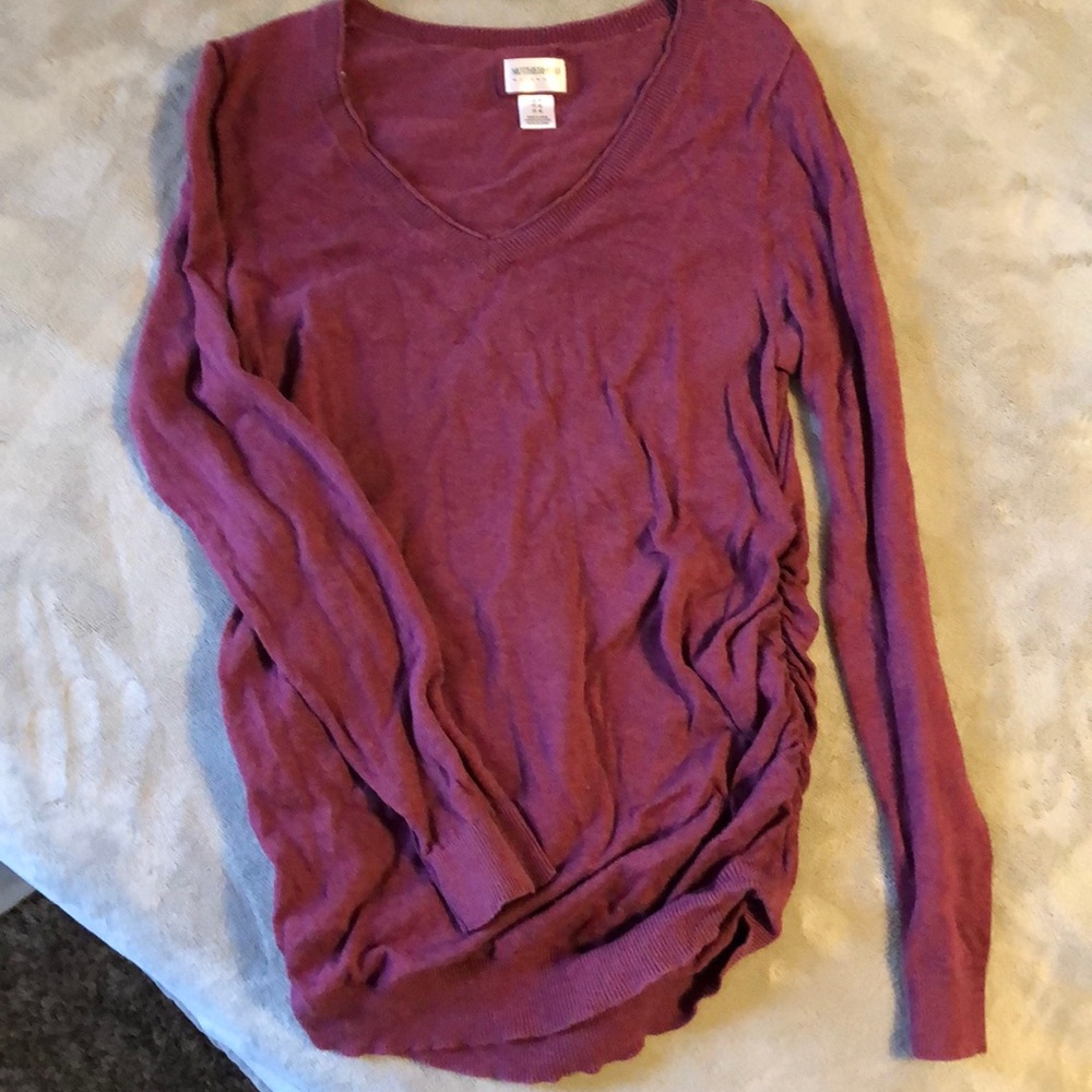 Motherhood Maternity burgundy sweater